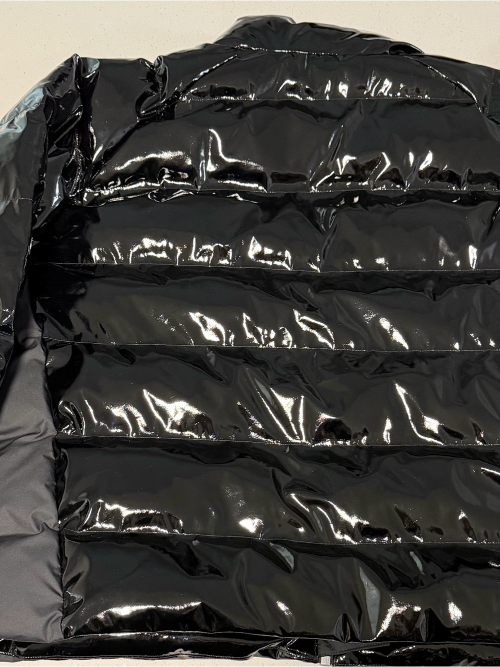 Nike Icon Glossy Black Quilted Puffer Jacket - Picture 6 of 8